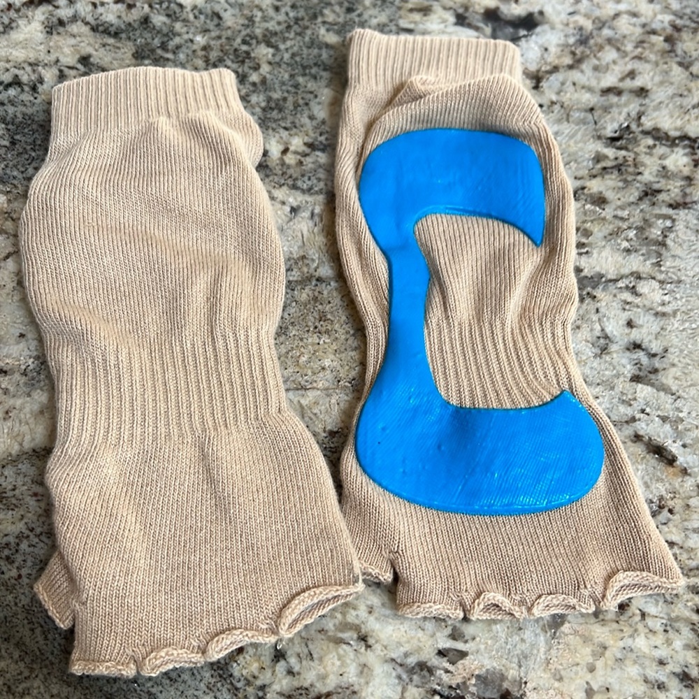 Yoga toeless non-skid socks